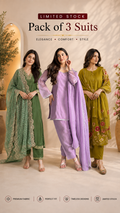 Elegant Cotton Blend 3 Piece Kurta Set with Designer Dupatta