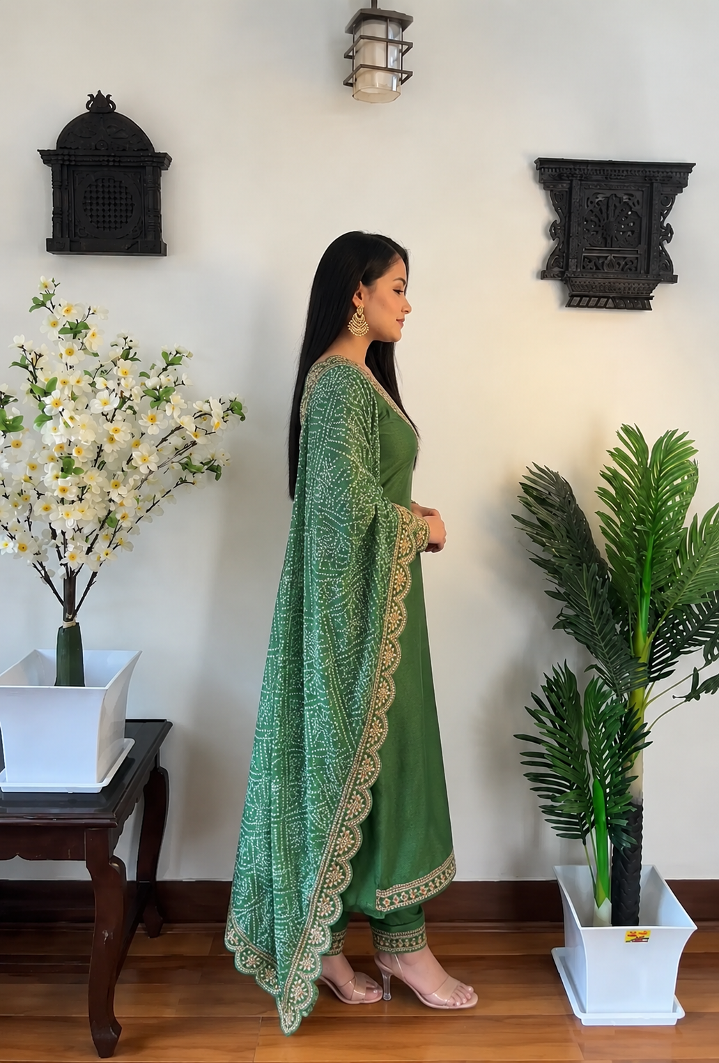 Elegant Cotton Blend 3 Piece Kurta Set with Designer Dupatta