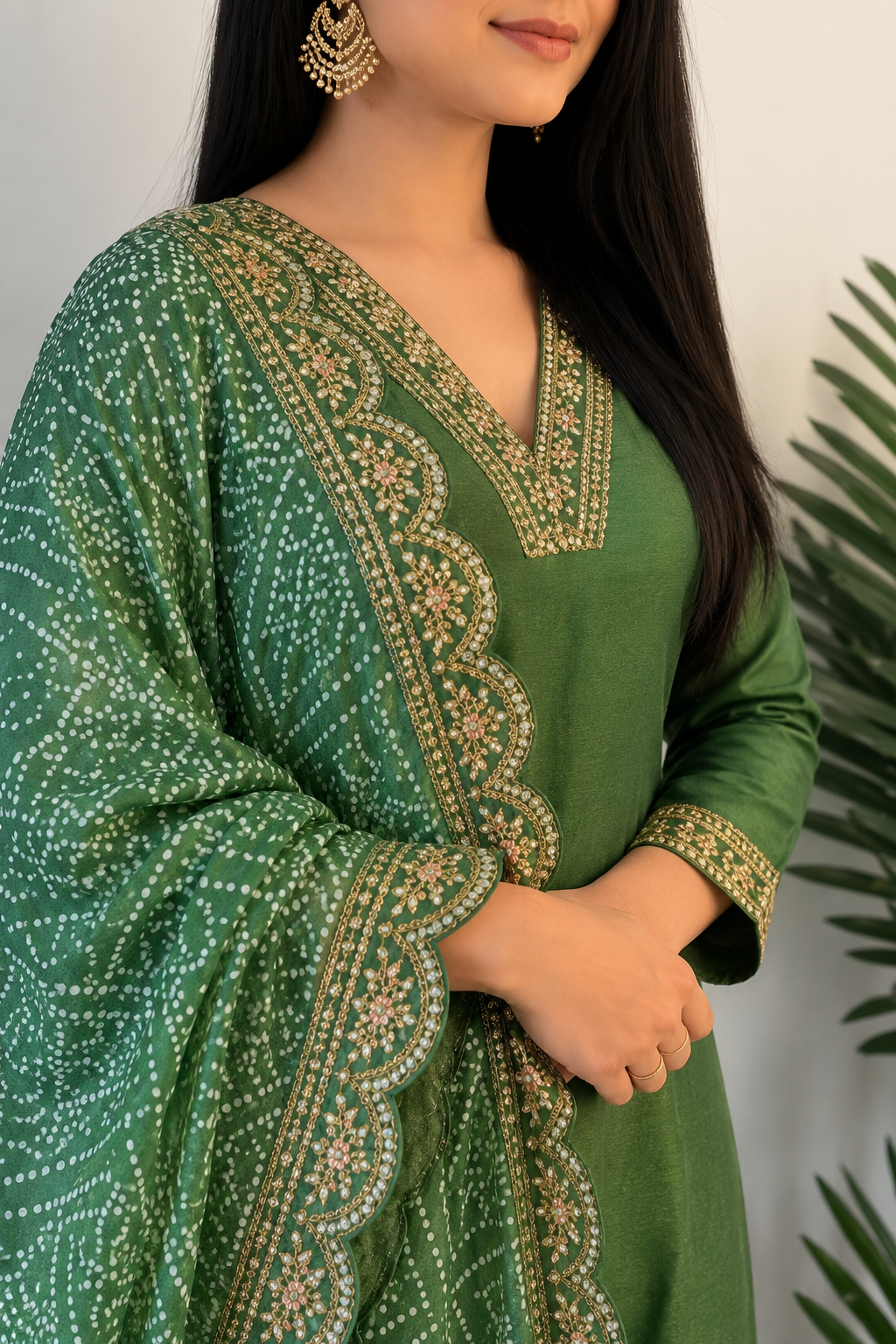 Elegant Cotton Blend 3 Piece Kurta Set with Designer Dupatta