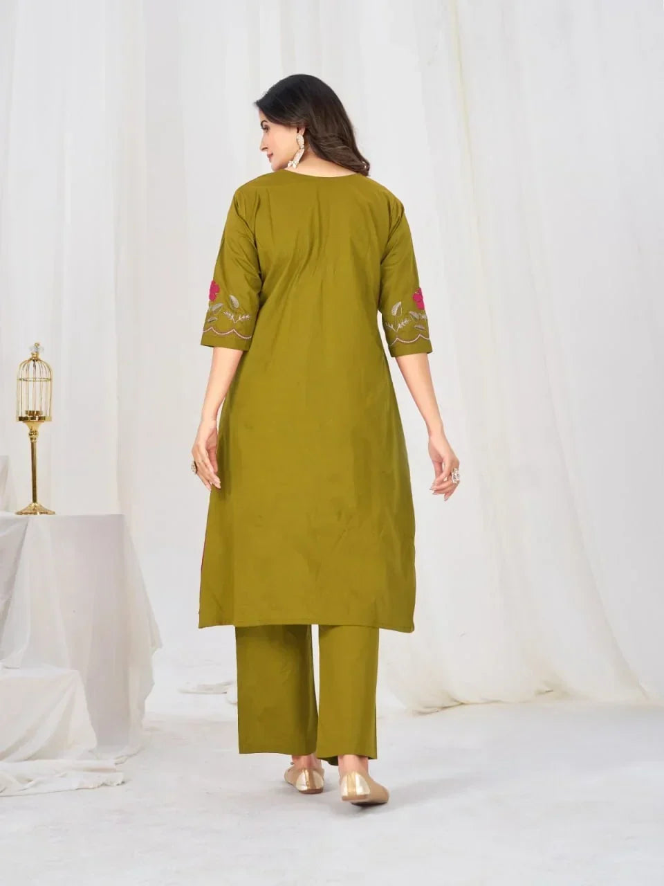 Elegant Cotton Blend 3 Piece Kurta Set with Designer Dupatta